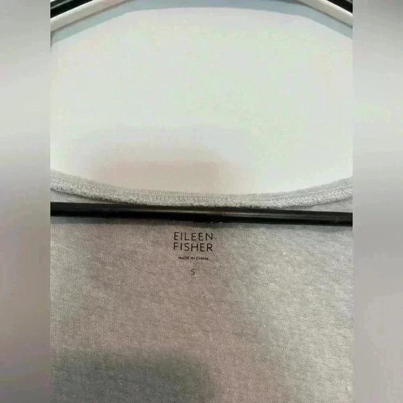 EILEEN FISHER Sleeveless Tank Top Gray Size S 100% Linen - Picture 2 of 4